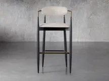 Online Designer Bathroom Jagger Stool in Black with Antique Brass