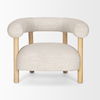 Gianna Open Back Light Brown Wood with Oatmeal Fabric Accent Chair thumbnail 2