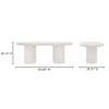 Rocca Dining Table Cream, by Moe's Home, 82.68" width x 30.12" height x 39.37" depth thumbnail 9