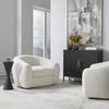 Capra  Art Deco White Swivel Chair thumbnail 1