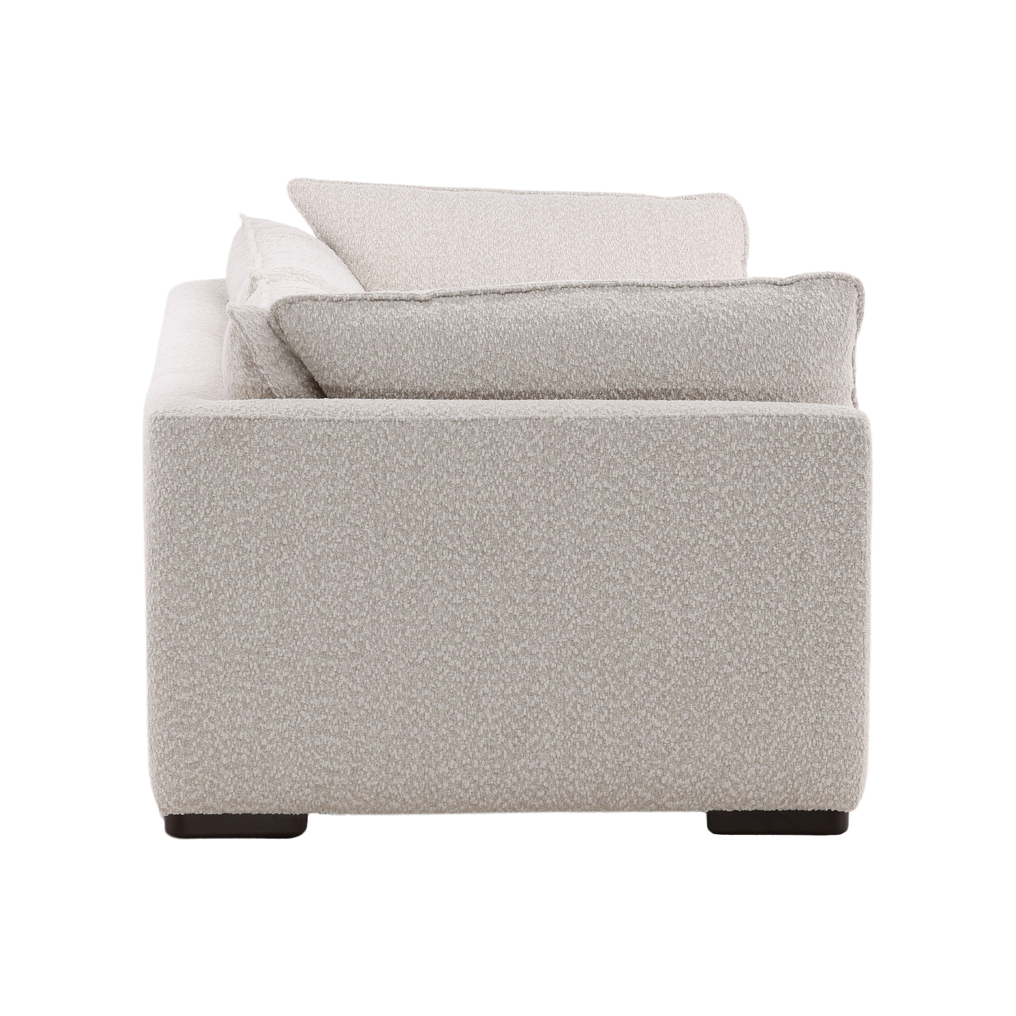 Ramona Sofa Cream, Sofas & Sectional by Dovetail, 103.5" width x 31" height x 43" depth View 3