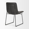 Thornton Solid Back Dining Side Chair | Faux Leather with Iron, Dining Chair by Mercana, 17.72" length x 24.8" width x 31.5" height thumbnail 8