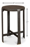 *Forged Slats Side Table/Moleskin, Side & End Table by Sarreid, 18" length x 18" width x 25" height thumbnail 13