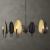 Warwick 6 Light Matte Black Chandelier, Pendant by Uttermost, 19" height x 41.5" diameter thumbnail 2