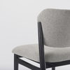 Cline Curved Back Dining Side Chair | Gray Fabric with Black Wood, Dining Chair by Mercana, 20.87" length x 23.03" width x 31.89" height thumbnail 13
