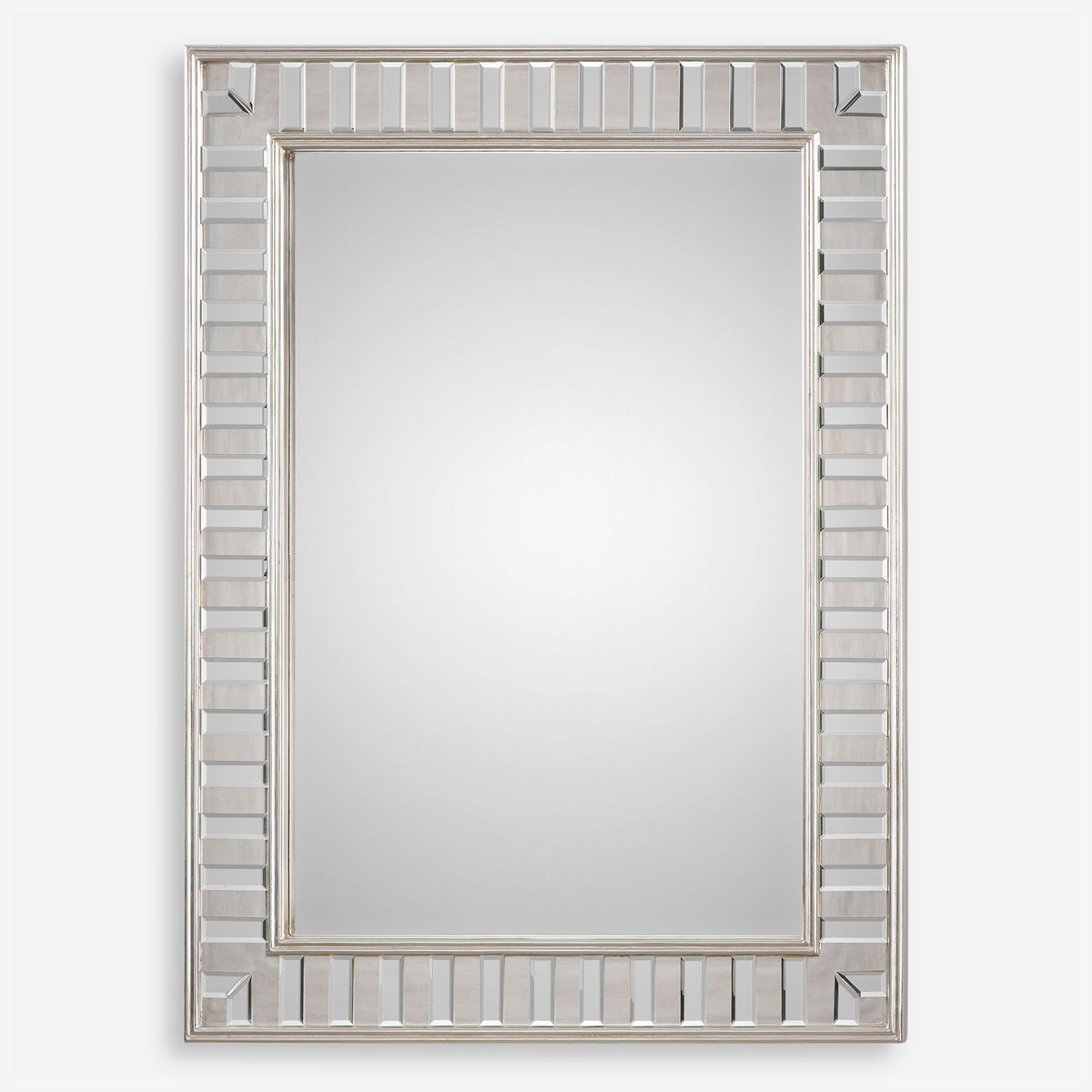 Lanester Silver Leaf Mirror, by Uttermost, 36" width x 48" height x 1.5" depth View 1