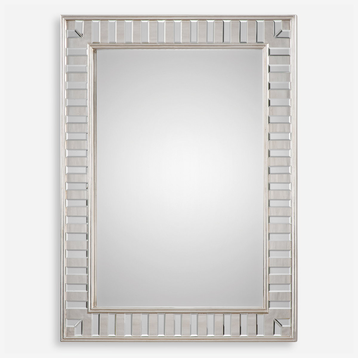 Lanester Silver Leaf Mirror, by Uttermost, 36" width x 48" height x 1.5" depth View 1