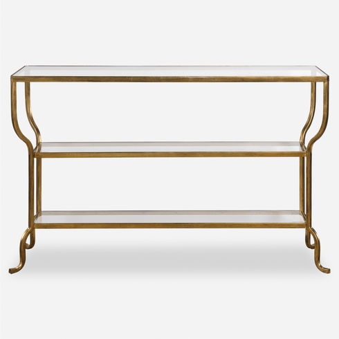 Deline Gold Console Table