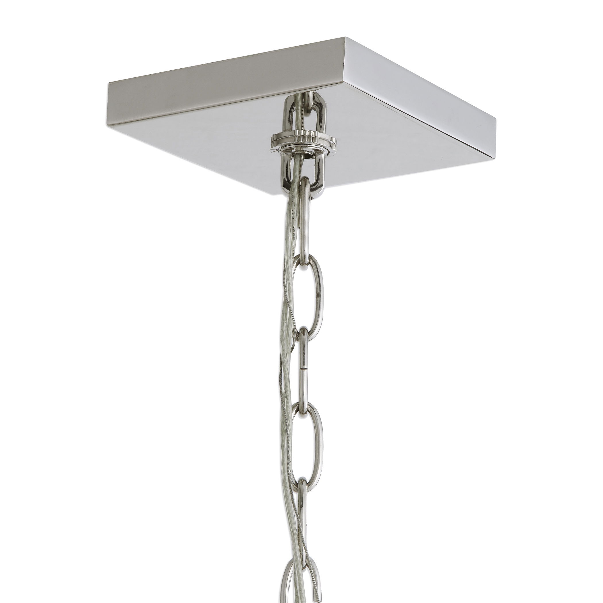 Euclid 6 Light Nickel Cube Pendant large image 