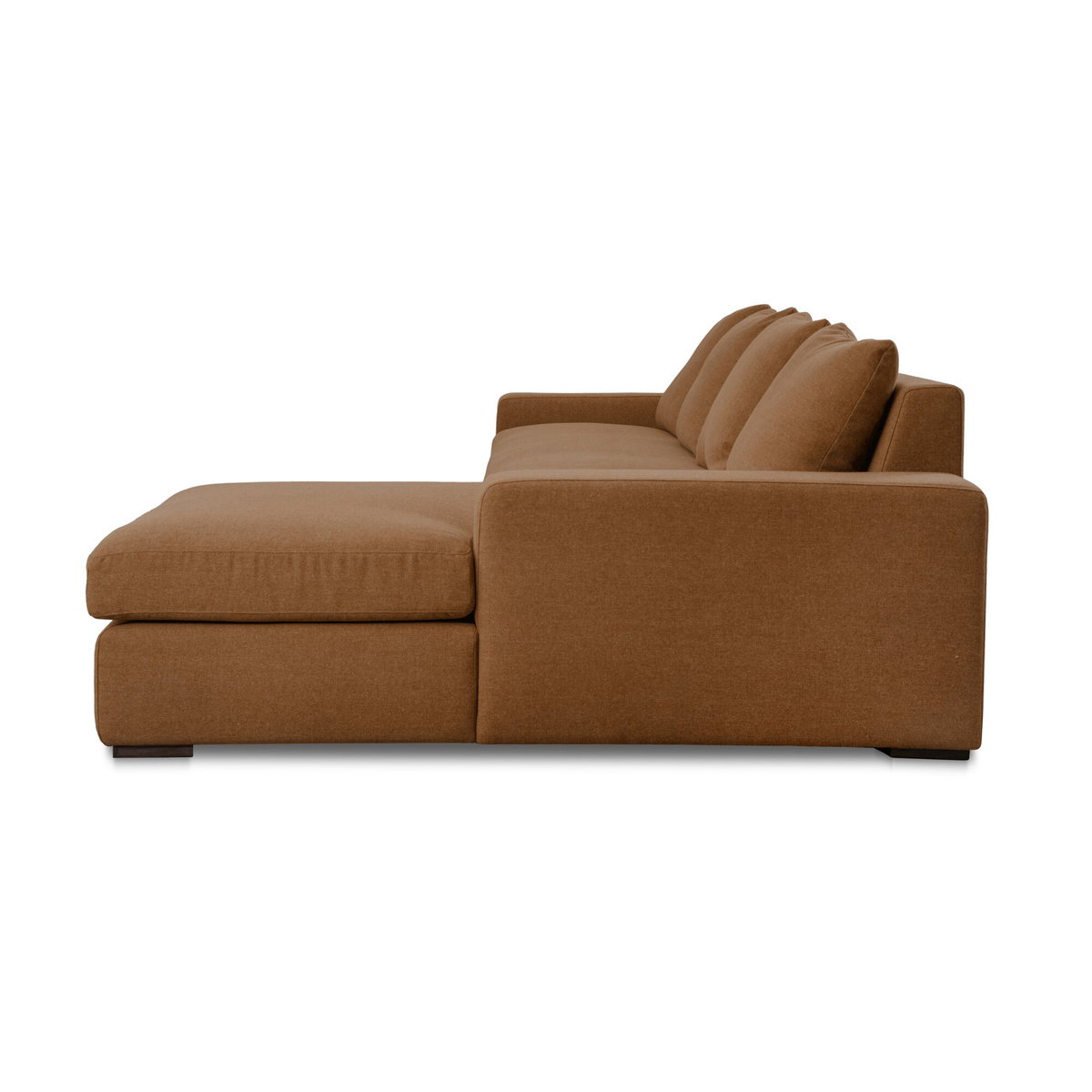 Thomas Right Sectional Rust, Sectional Sofa by Moe's Home, 125" width x 36" height x 41" depth View 4
