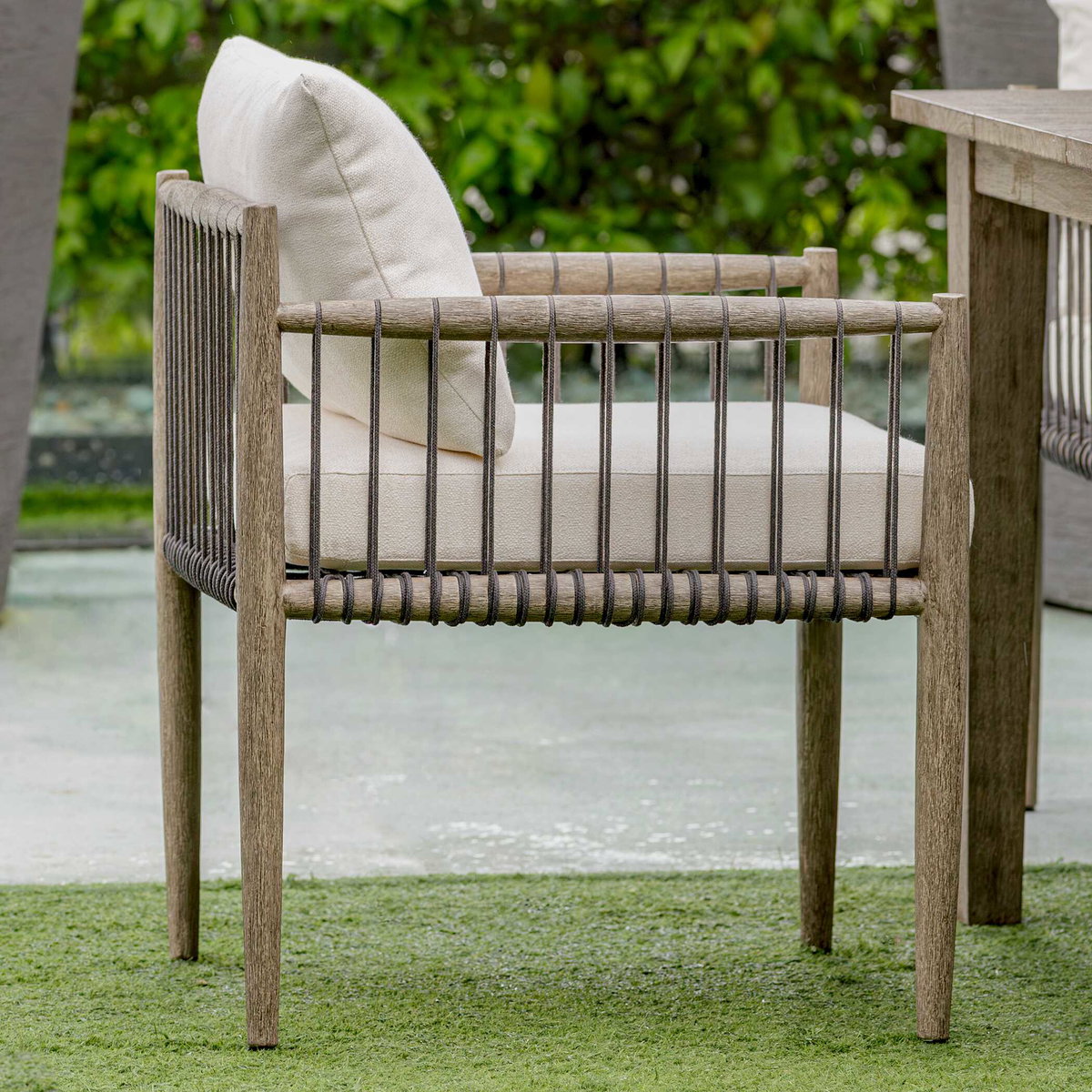 Borneo White Outdoor Dining Chair, Furniture by Uttermost, 24.3" width x 28.2" height x 24.5" depth View 4