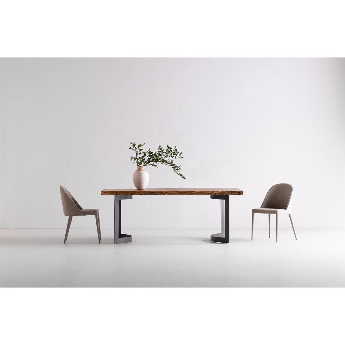 Burton Dining Chair Light Grey - Set Of Two, by Moe's Home, 19" width x 33" height x 22" depth View 11