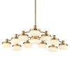 Wedge 12 Lt LED Brass Chandelier, Ceiling Light by Uttermost, 40.62" width x 7.25" height x 40.62" depth thumbnail 1