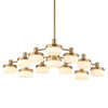 Wedge 12 Lt LED Brass Chandelier, Pendant by Uttermost, 40.62" width x 7.25" height x 40.62" depth thumbnail 1