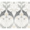 Pine Cone Ribbon Charcoal Metallic Wallpaper thumbnail 0