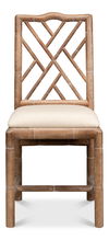 Brighton Bamboo Side Chair, Dining Chair by Sarreid, 17" length x 22" width x 39" height thumbnail 2
