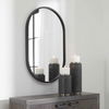 Varina Minimalist Black Oval Mirror 3 Varina Minimalist Black Oval Mirror thumbnail 3