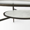 Felicity  Marble Top with Iron Frame Coffee Table, by Mercana, 36" length x 36" width x 16" height thumbnail 11