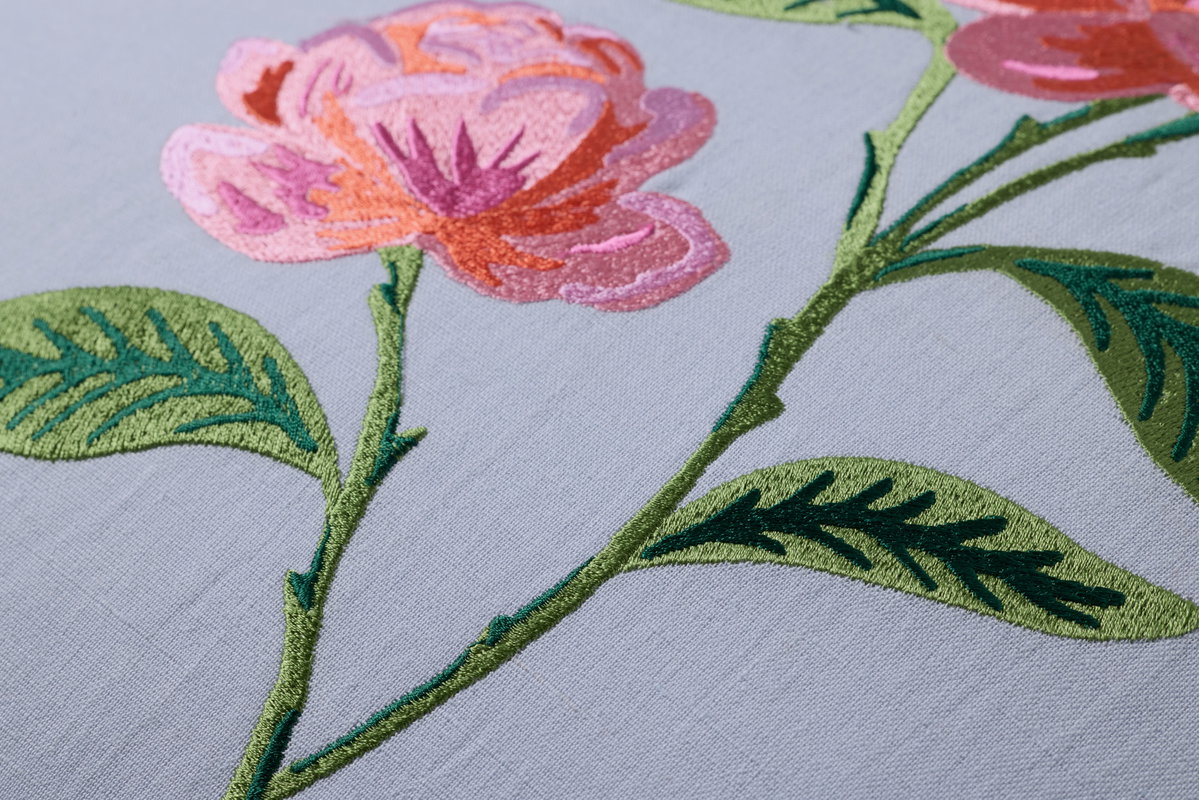Rifle Paper Co. x Loloi Garden Rose Pillow, Decorative Pillow, 18" length x 18" width View 3