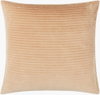 Cotton Velvet Stripes Accent Pillow, Decorative Pillow by Surya, 22" length x 22" width thumbnail