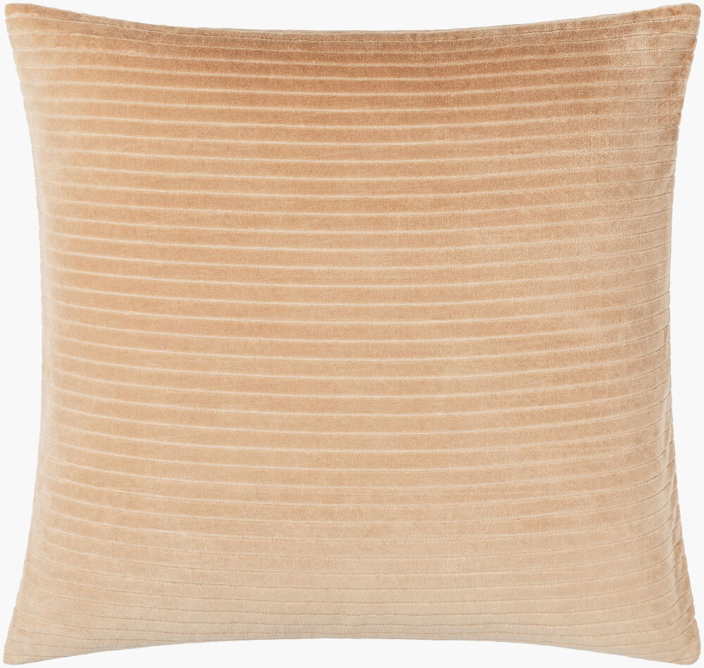 Cotton Velvet Stripes Accent Pillow, Decorative Pillow by Surya, 22" length x 22" width