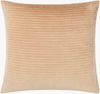 Cotton Velvet Stripes Accent Pillow Poly, Decorative Pillow by Surya, 20" length x 20" width thumbnail