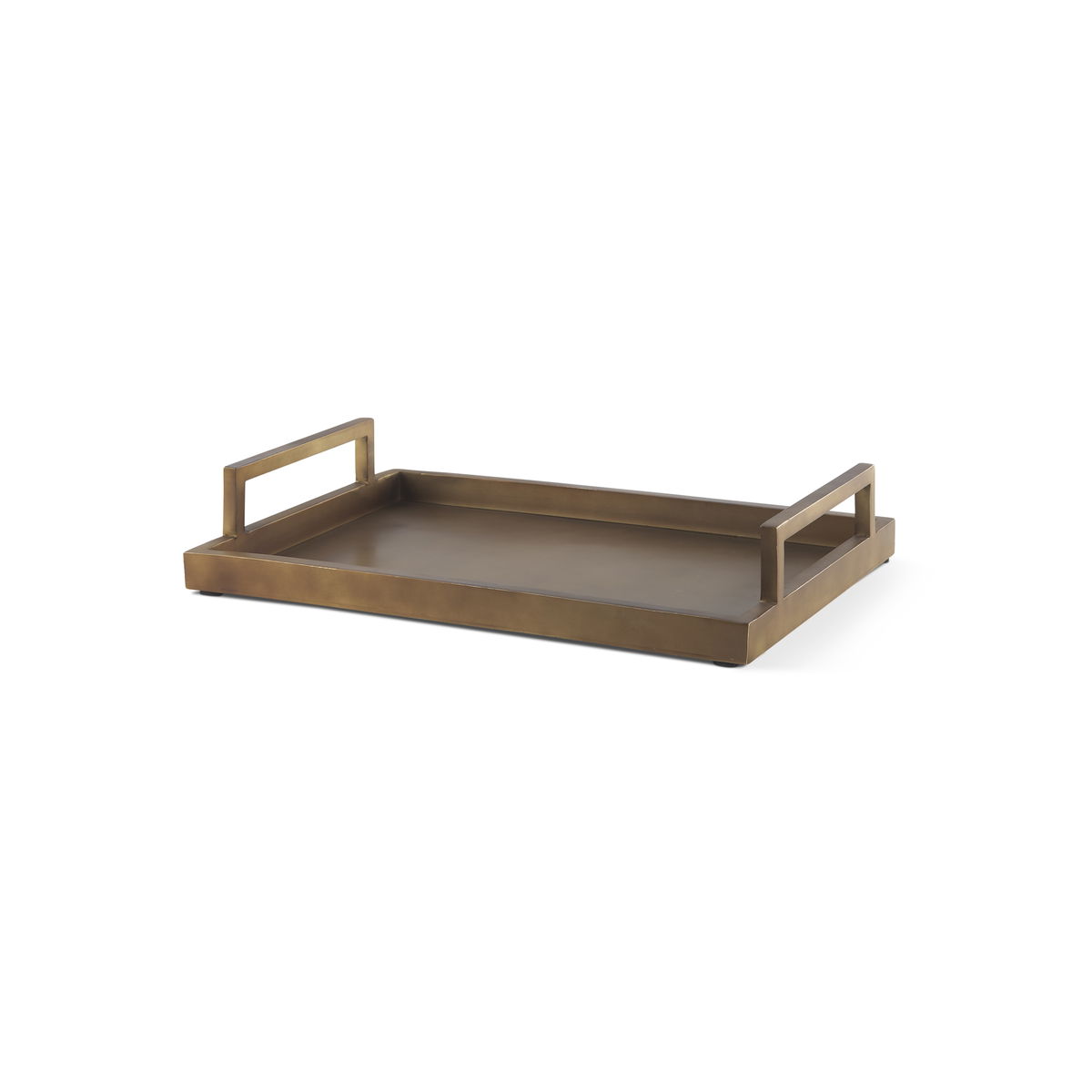 Shay Aluminium Tray - Medium, Decorative Tray by Mercana, 17" length x 12" width x 3" height View 1
