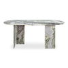 Celia Oval Dining Table Green Onyx Marble, by Moe's Home, 72" width x 30" height x 40" depth thumbnail 1