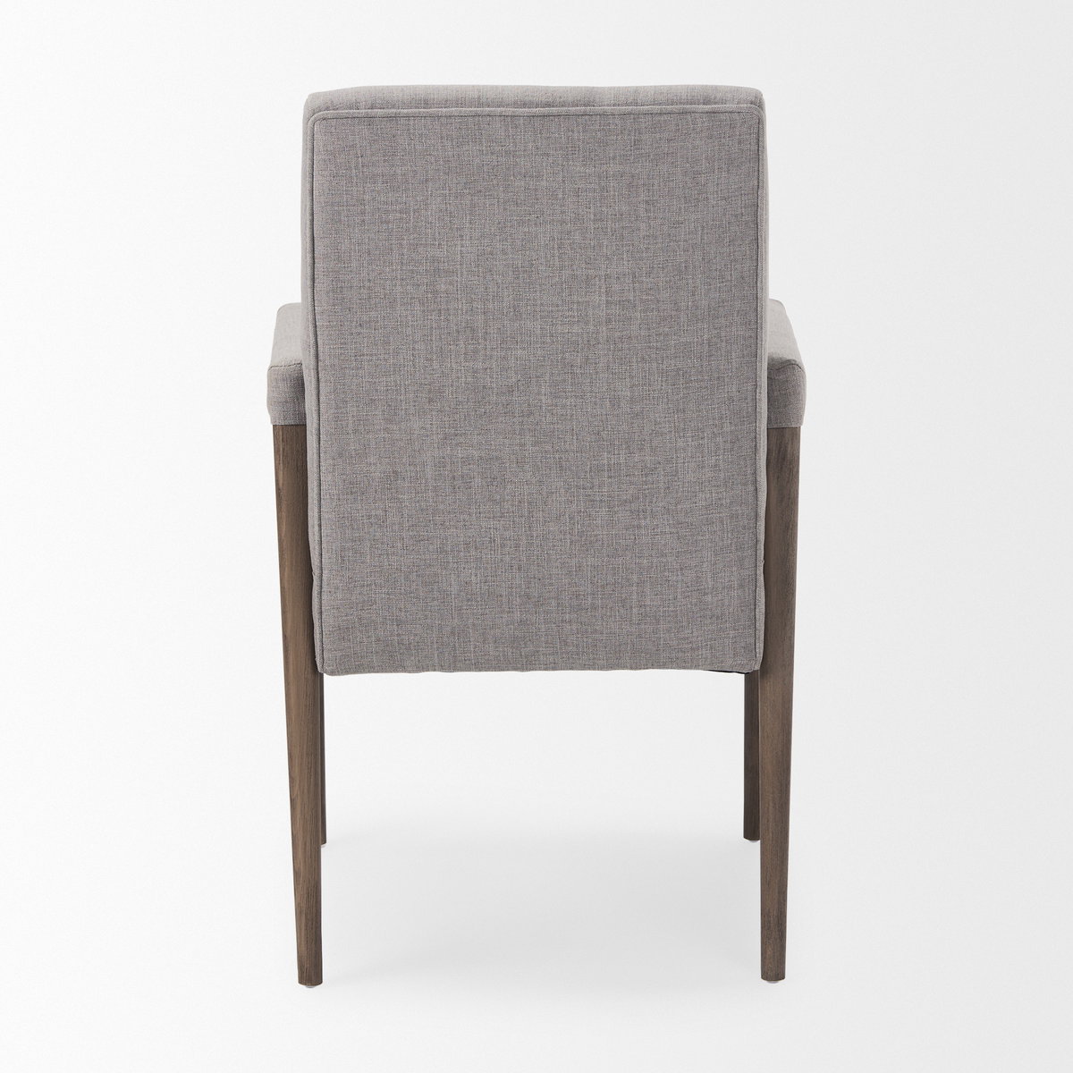 Palisades Curved Back Dining Side Chair | Grey Fabric with Brown Wood, Dining Chair by Mercana, 23.75" length x 28" width x 36" height View 8