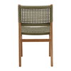 Francisca Outdoor Dining Chair Set of 2 Green, by Dovetail, 18.2" width x 32.87" height x 24.2" depth thumbnail 4