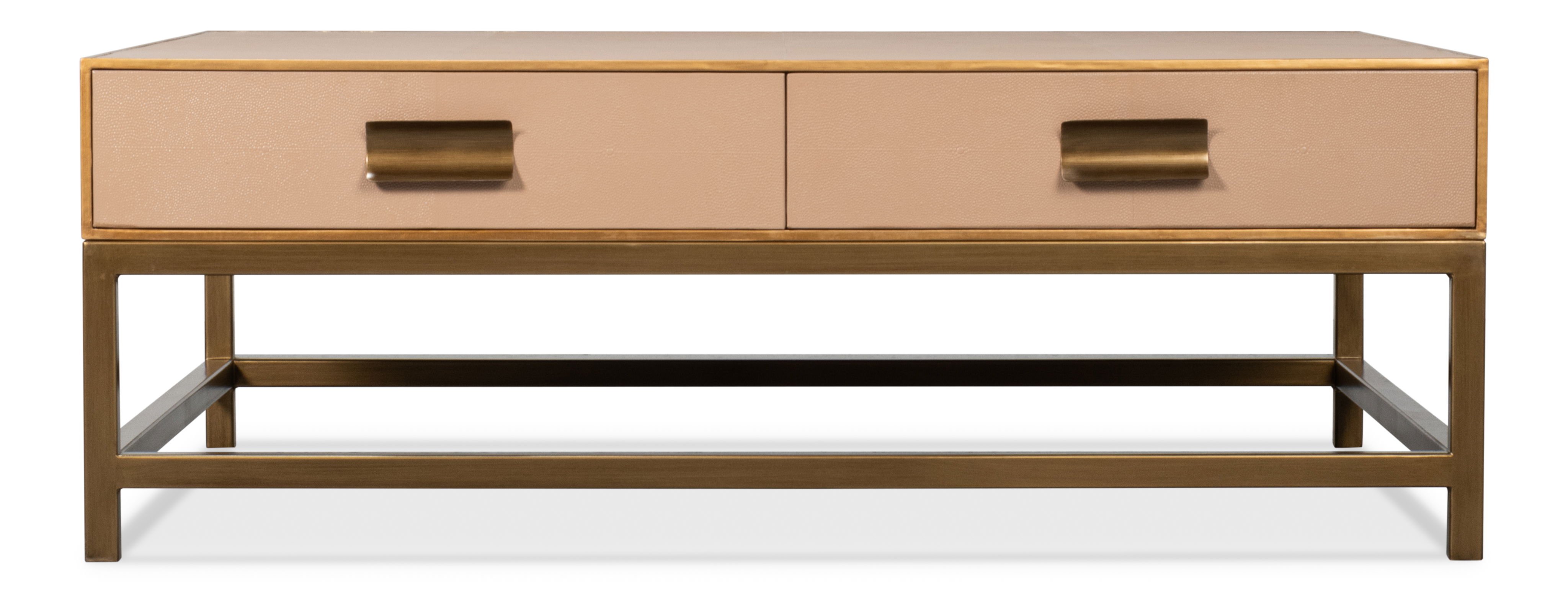 Gideon Shagreen Sq.Coffee Table,Mushroom large image 