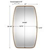 Canillo Antiqued Gold Mirror, by Uttermost, 21" width x 36.12" height x 0.75" depth thumbnail 3