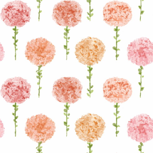 Mum Floral Pink Peel & Stick Wallpaper