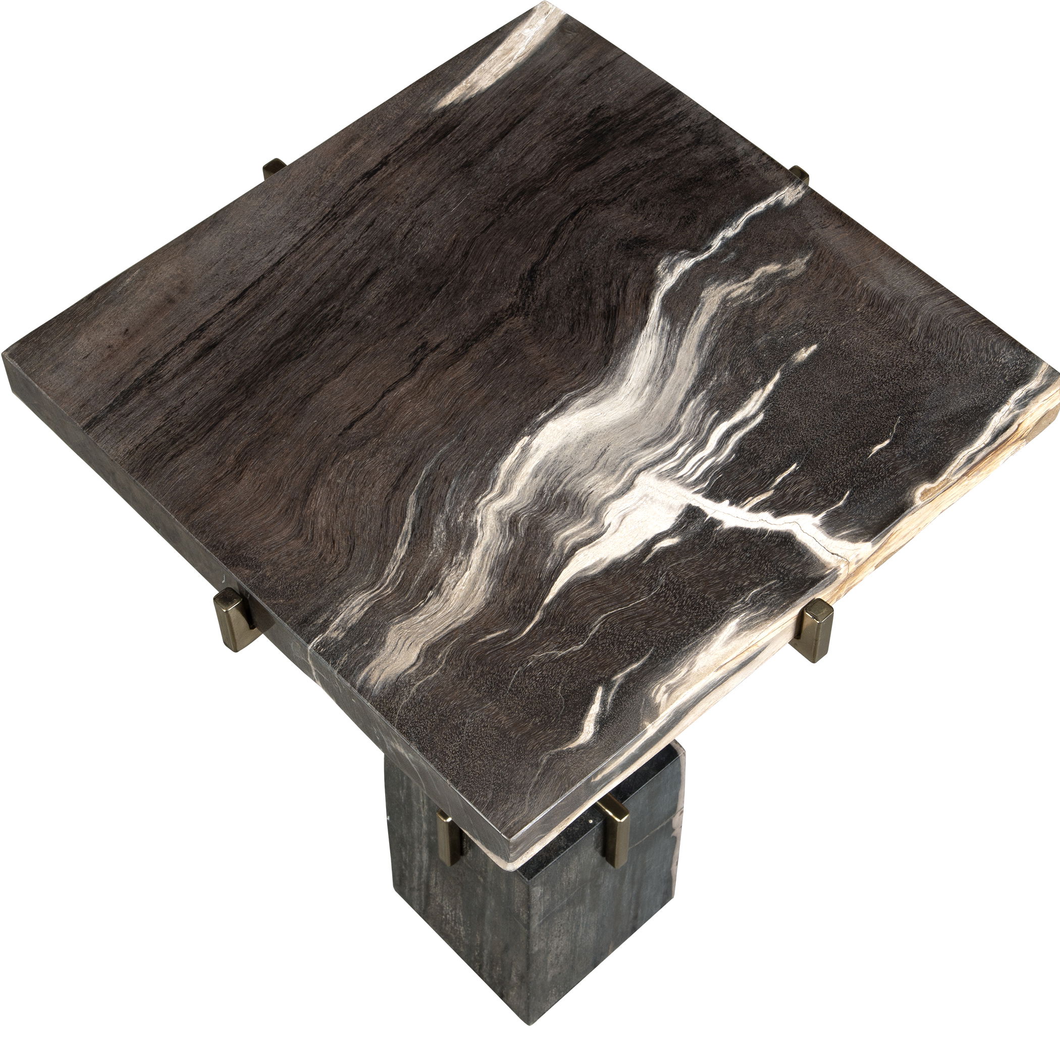 Rowman Petrified Wood Accent Table large image 