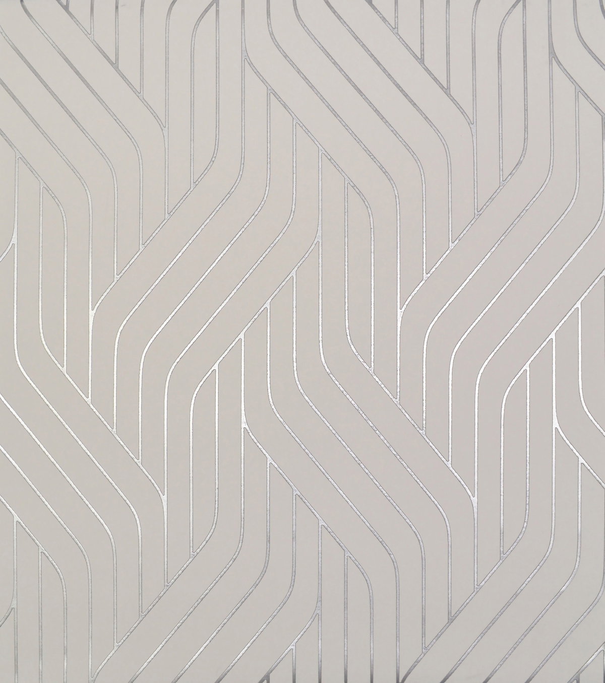 Ebb & Flow White & Silver Wallpaper, by York Wall, 32'9.6" length x 1'8.8" width x 0.02" depth