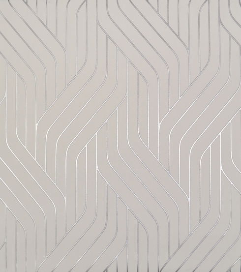 Ebb & Flow White & Silver Wallpaper