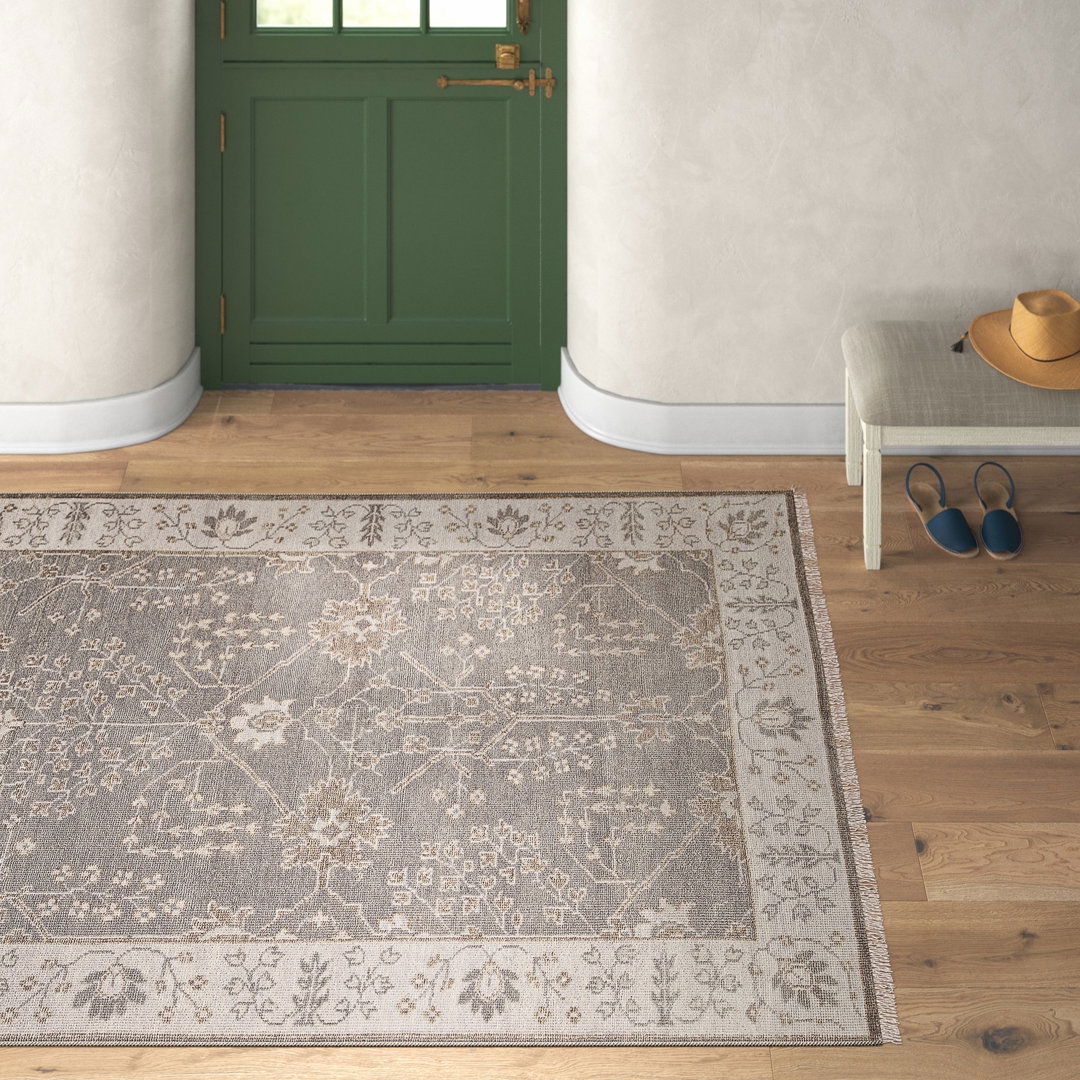 Liberty Hand-Knotted Gray/Silver Area Rug large image 