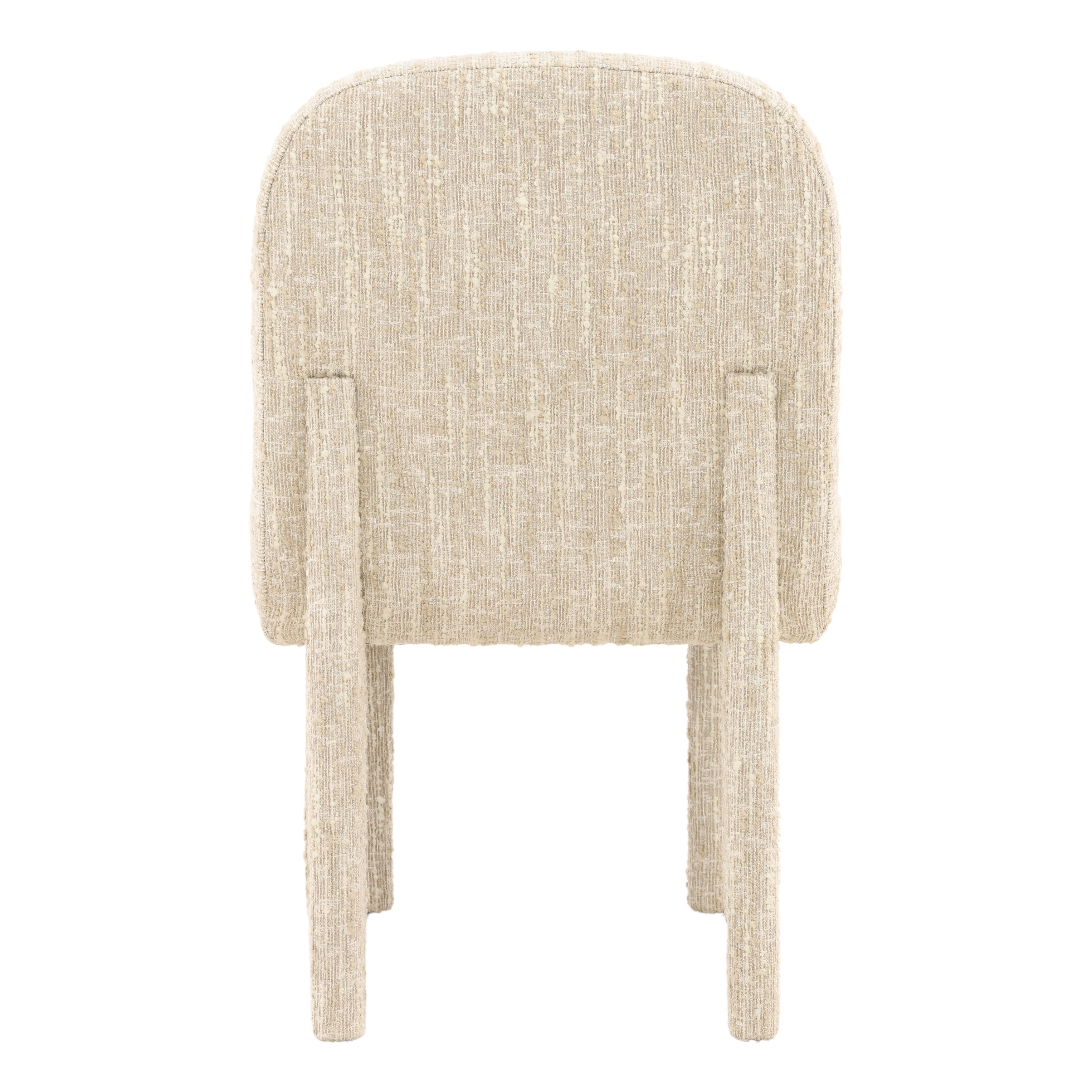 Briella Dining Chair Beige, by Dovetail, 20" width x 34" height x 25" depth View 4