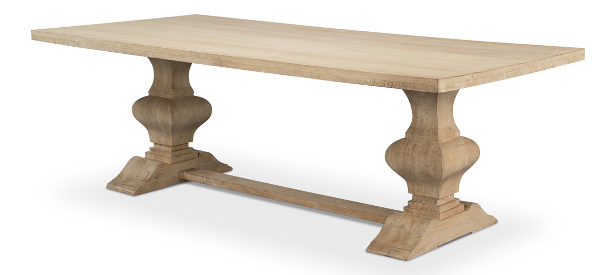Wesley Dining Table, by Sarreid, 3'9" length x 7'10" width x 2'8" height View 9