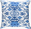 Indigo Blues Accent Pillow, Decorative Pillow by Surya, 20" length x 20" width thumbnail