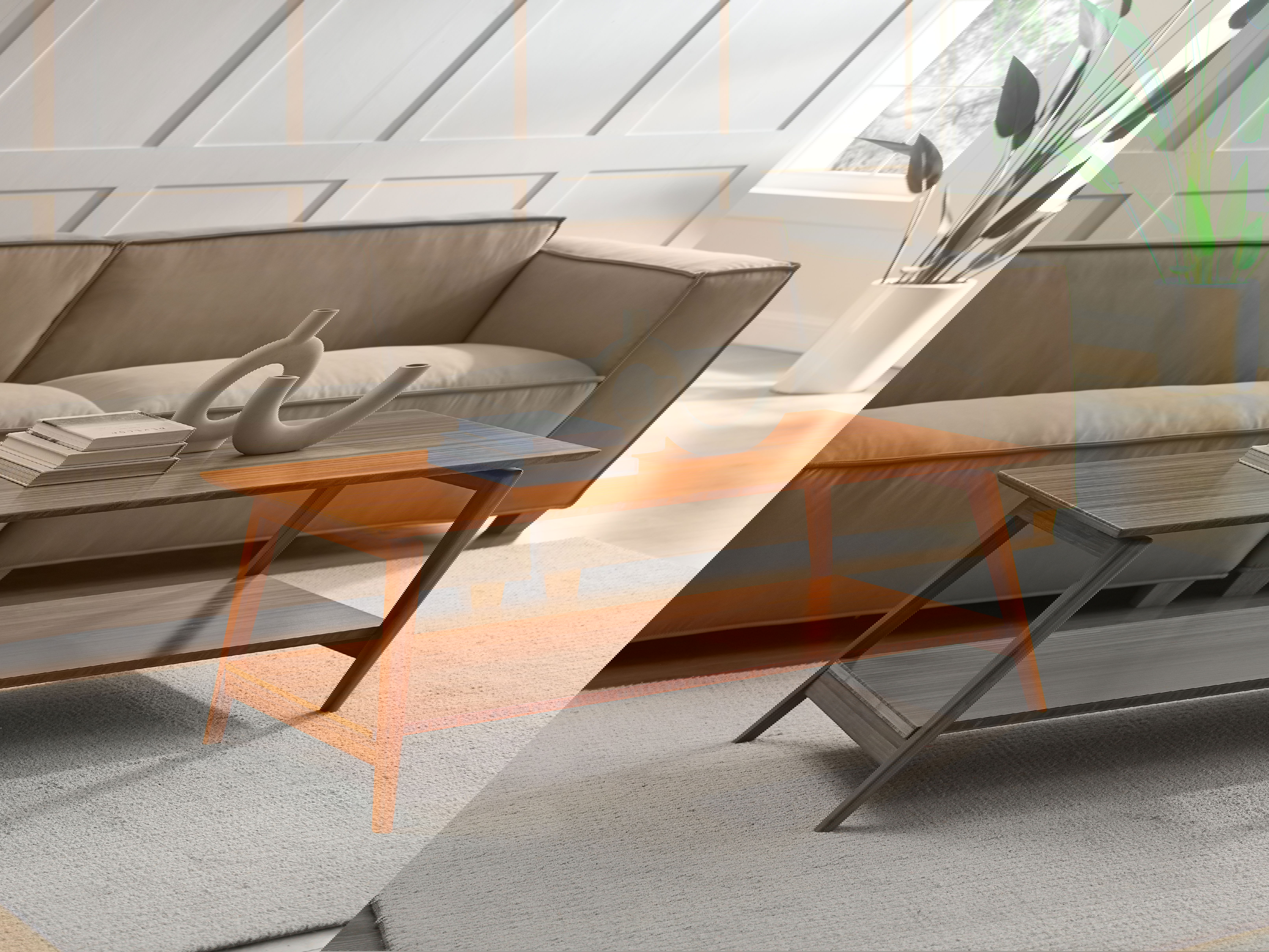 Antares Coffee Table, Amber, Living Room by Greenington, 24" length x 48" width x 17.5" height View 3