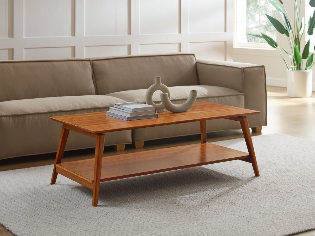Antares Coffee Table, Amber, by Greenington, 24" length x 48" width x 17.5" height View 3