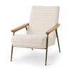 Grosjean Cream Boucle Accent Chair, by Mercana, 27.56" length x 37.01" width x 34.65" height thumbnail 1