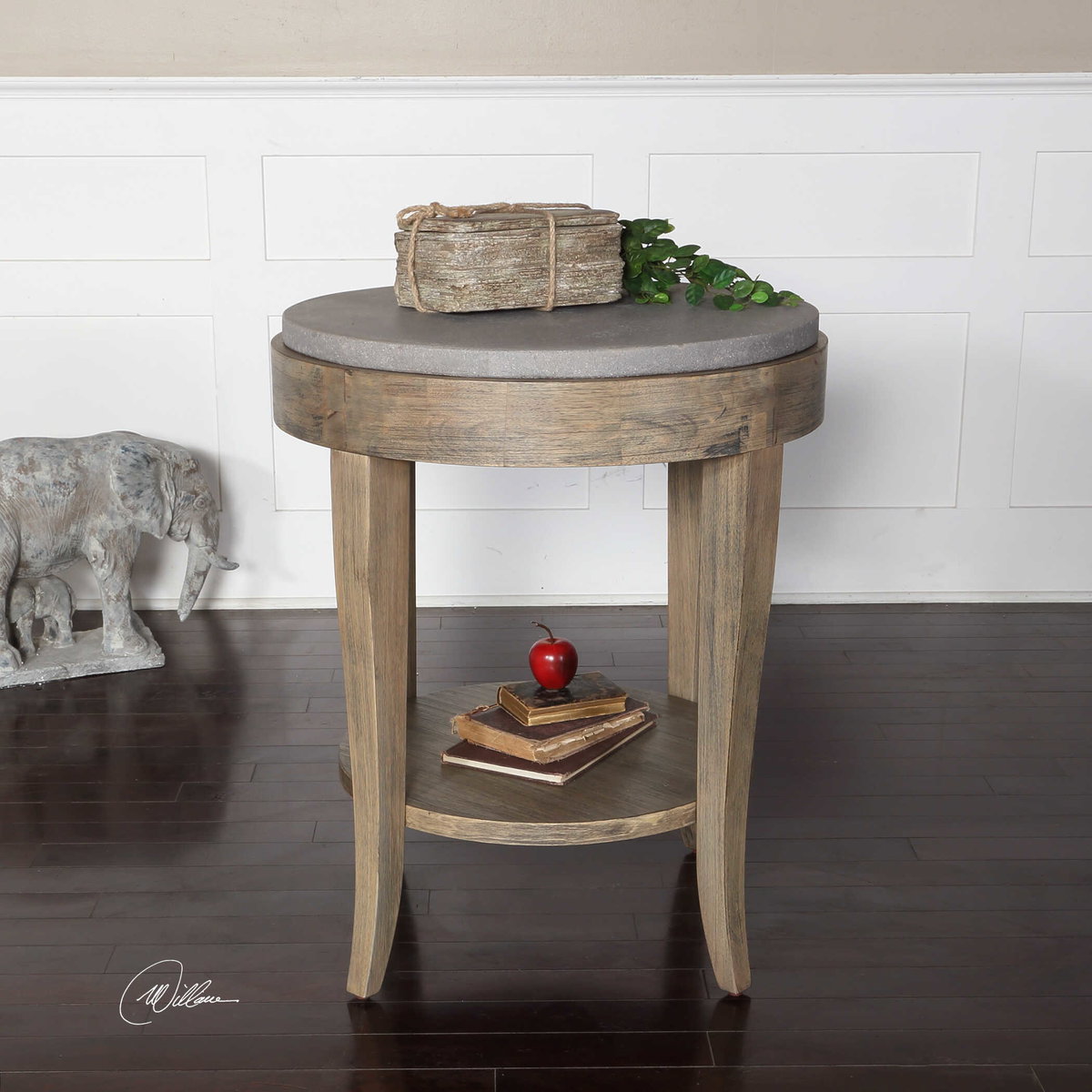 Deka Round Side Table, Side & End Table by Uttermost, 24" width x 28.5" height x 24" depth View 7