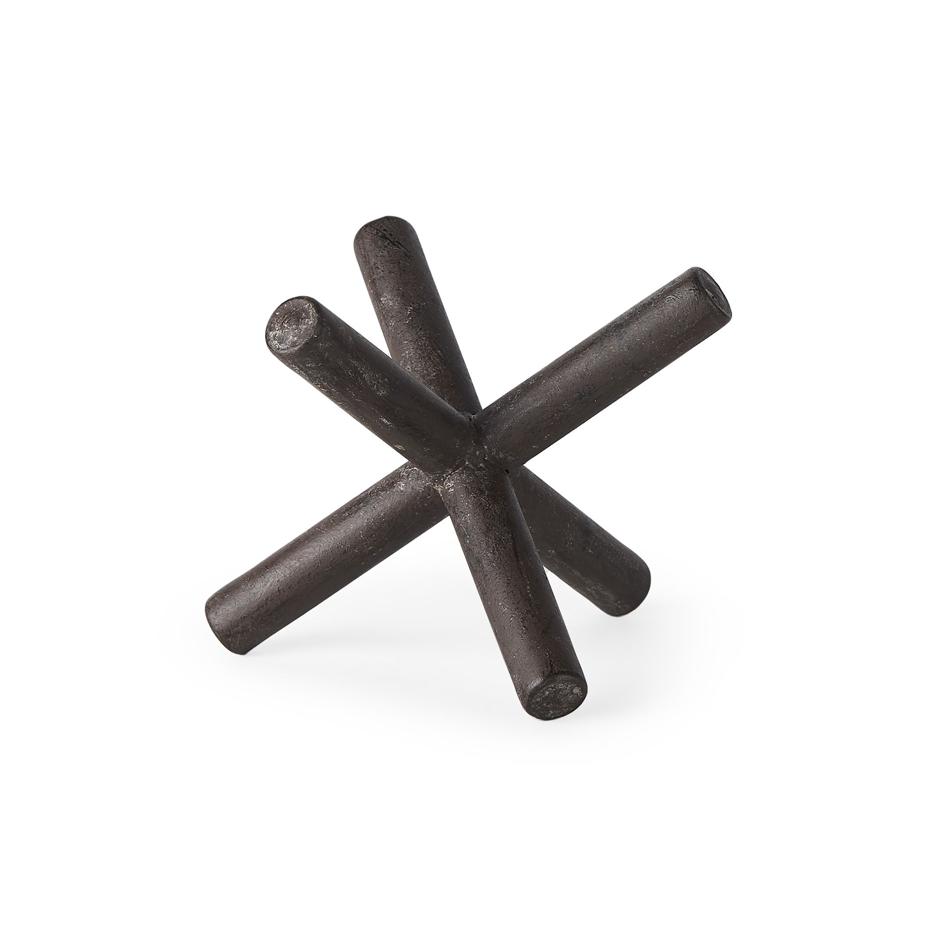Astericks III (Small) 6L x 6W Brown Metal Decor Object large image 