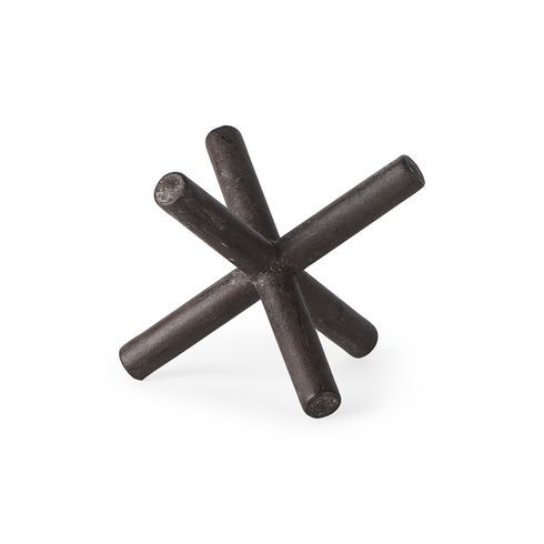 Astericks III (Small) 6L x 6W Brown Metal Decor Object
