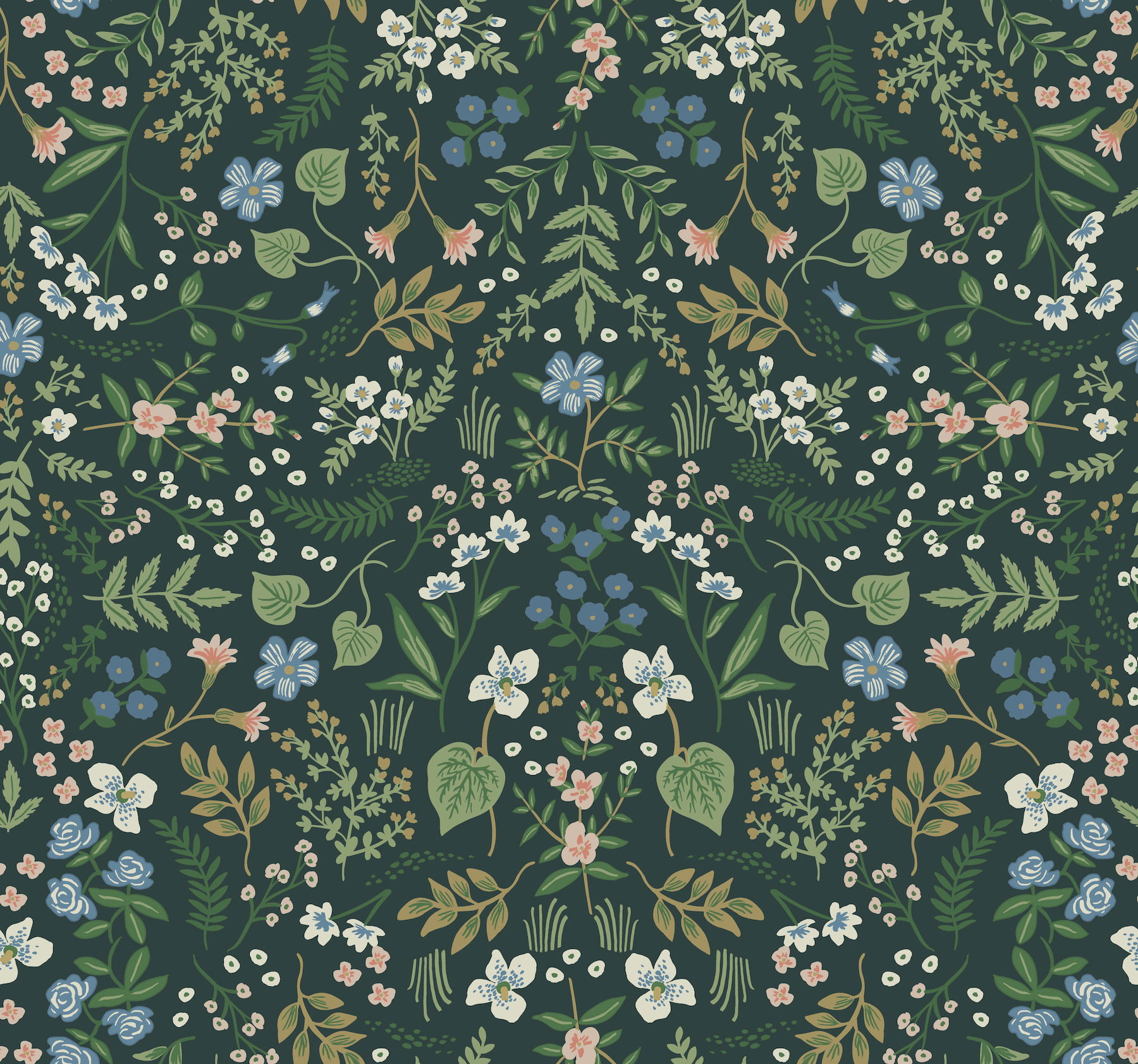 Wildwood Hunter Green Wallpaper large image 