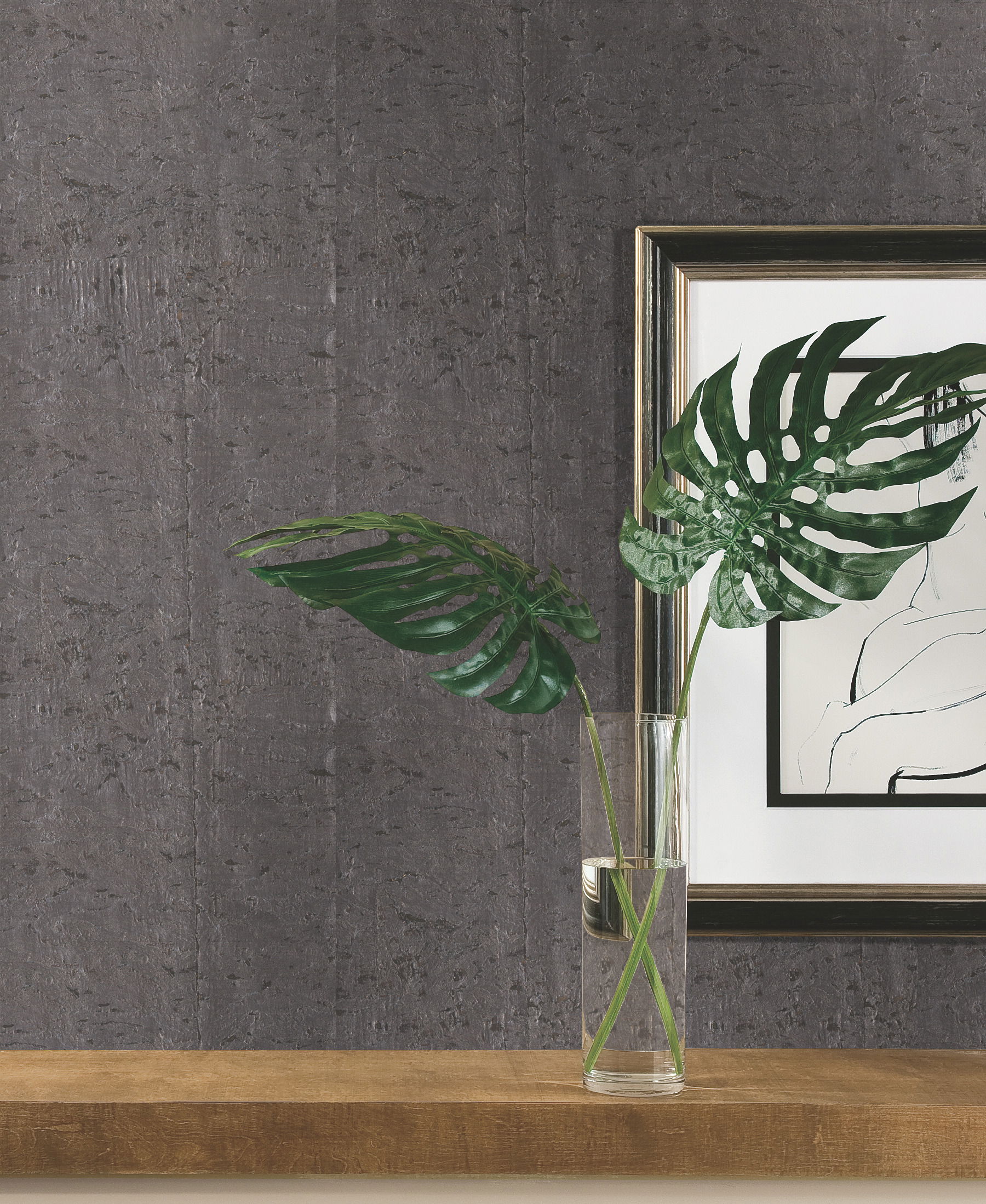 Cork Gold & Silver Metallic Wallpaper, by York Wall, 24' length x 3' width x 0.02" depth View 7