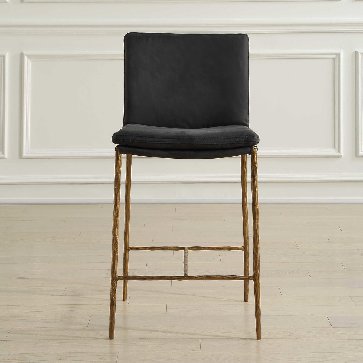 Ascend Charcoal Counter Stool, Counter & Bar Stool by Uttermost, 18.5" width x 38.5" height x 21.75" depth View 2