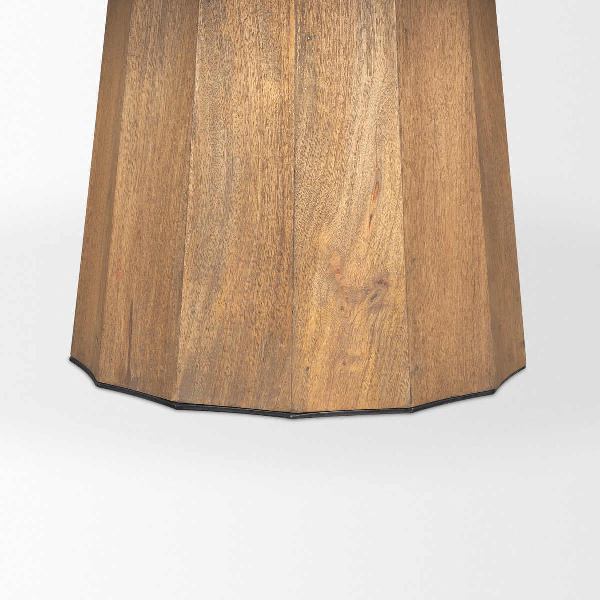 Swanson 60' Light Brown Wood Round Pedestal Dining Table, by Mercana, 60" length x 60" width x 30" height View 10